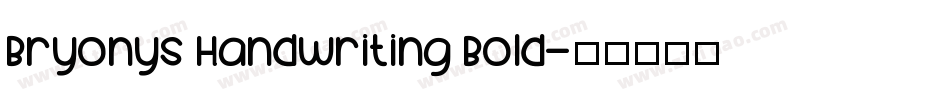 Bryonys Handwriting Bold字体转换